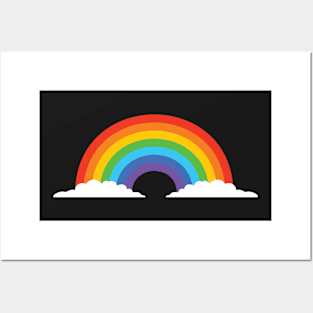 RAINBOW WITH CLOUDS Posters and Art